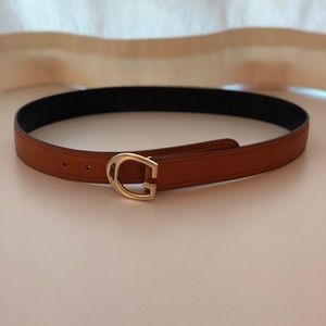 VINTAGE Never Been Worn Gucci Leather Belt (Camel)